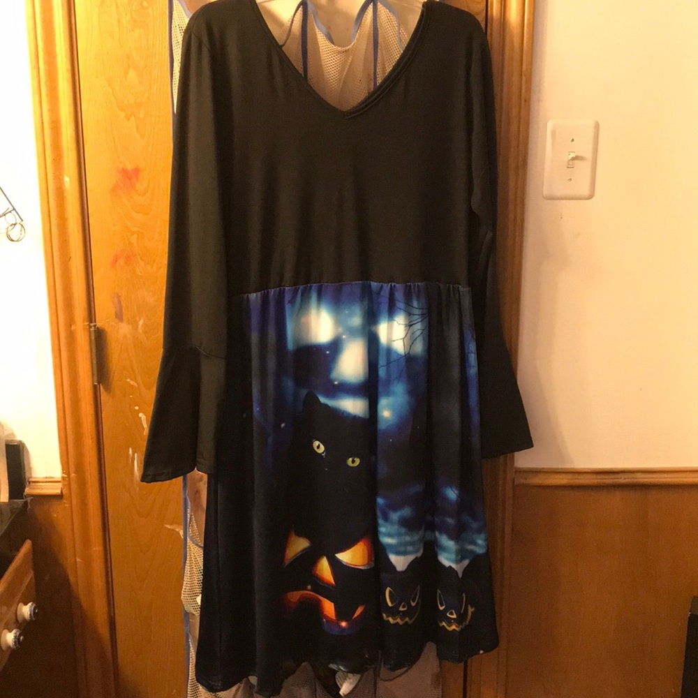 Black cat Halloween dress
